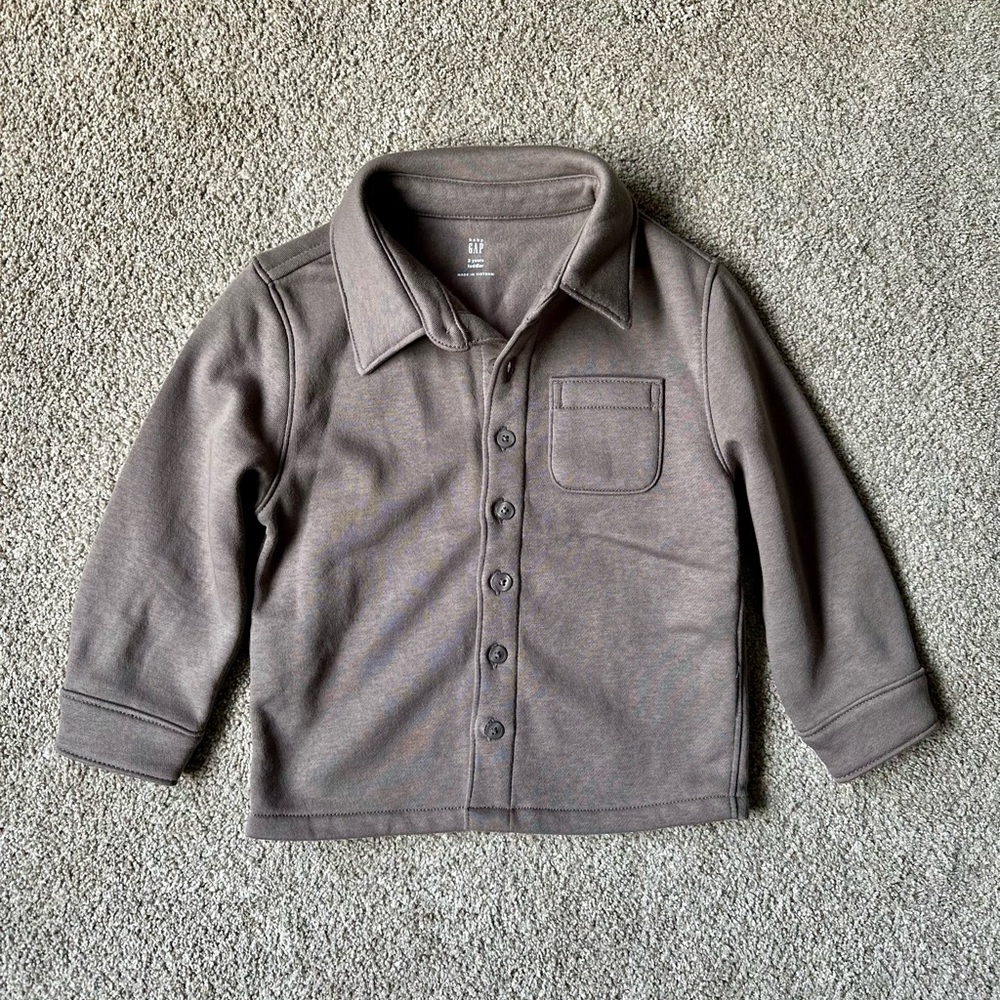 GAP Toddler Mushroom Button-Down Shacket